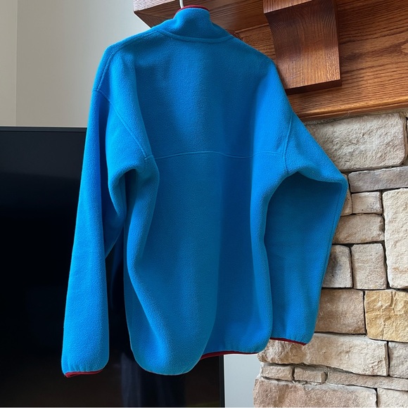 Patagonia Synchilla Blue Red Fleece Snap-T Pullover L - Picture 3 of 7